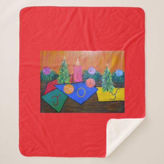 Christmas Joy Sherpa Deken (Voorkant)
