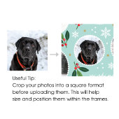 Christmas Joy Snowflake Schattigee Fotocollage Bla Cadeaupapier