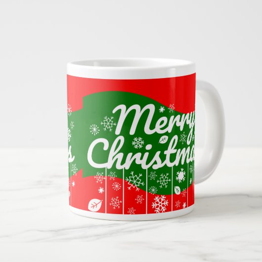 Christmas Jumbo Mug – White Ornaments  (Devant droit)
