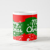 Christmas Jumbo Mug – White Ornaments  (Devant)