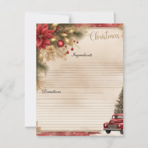 Christmas Junk Journal Recept Kaart