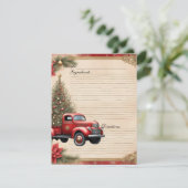 Christmas Junk Journal Recept Kaart (Staand voorkant)