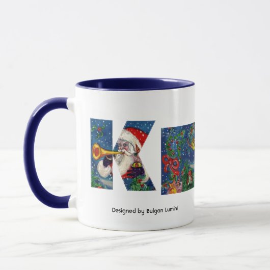 CHRISTMAS K LETTER/SANTA CLAUS BUGLER MONOGRAM MOK (Links)