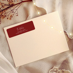 Christmas Kaart Retour Adreslabels Red Etiket