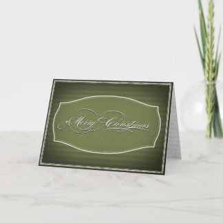 Christmas Kaart Script op groen