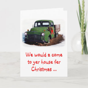 Christmas Kaart-Snazzy Nieuwe Pickup Feestdagen Kaart