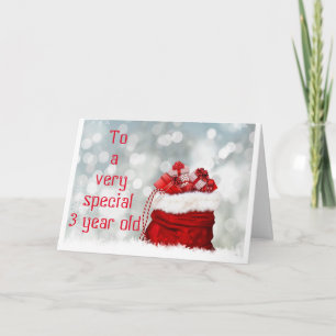 CHRISTMAS-KAART VAN 3 JAAR MET SANTA/CAROLERS KAART