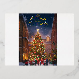 CHRISTMAS-KAARTEN FOLIE FEESTDAGEN BRIEFKAART