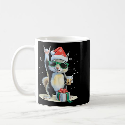 Christmas Kawaii Squirrel Bubble Tea Boba Squirrel Koffiemok (Links)