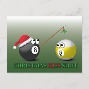 Christmas Kiss Shot briefkaart