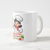 Christmas Kitchen Crew Cute Chef Mug Extra Grote Beker (Voorkant rechts)