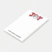 Christmas Kitty Cat "JOY" Custom Post-it® Notes (Schuin)