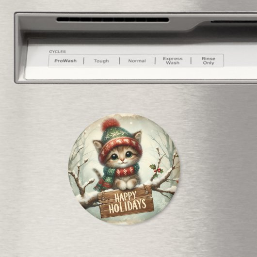 Christmas Kitty Magnet (In Situ (Lave-vaisselle))