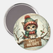 Christmas Kitty Magnet (Recto/Verso)