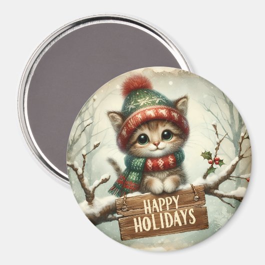 Christmas Kitty Magnet (Recto/Verso)