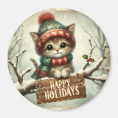 Christmas Kitty Magnet (Devant)