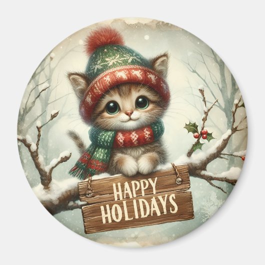 Christmas Kitty Magnet (Devant)