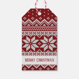 Christmas Knitted Red and White Sweater Cadeaulabel