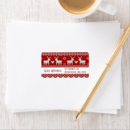 Christmas Knitted Sweater Return Address Labels