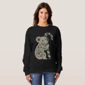 Christmas Koala with Candy Cane Sweatshirt (Voorkant volledig)