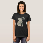 Christmas Koala with Candy Cane T-shirt (Voorkant volledig)