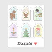 Christmas label sticker collectie (Vel)