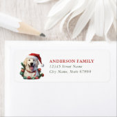 Christmas Labrador Retriever-adreslabels Etiket (Insitu)
