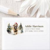 Christmas Labrador Retriever-adreslabels Etiket (Insitu)