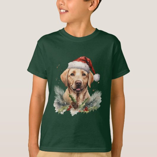 Christmas Labrador T-shirt (Voorkant)