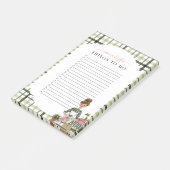 Christmas Lady with Cat Personalized To-Do Post-it® Notes (Schuin)