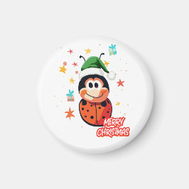 Christmas Ladybug Cheer Magneet