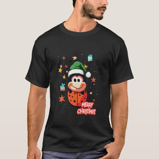 Christmas Ladybug Cheer T-shirt (Voorkant)