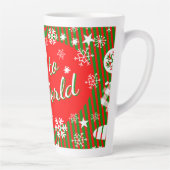 Christmas Latte Mug – Joy to the World Red & Green (Droite)