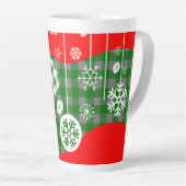 Christmas Latte Mug – White Ornaments Latte Mok (Rechterhoek)
