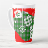 Christmas Latte Mug – White Ornaments Latte Mok (Linkerhoek)