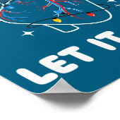 Christmas Let It Flow Cardiac Heart Funny Nurse Ho Poster (Hoek)