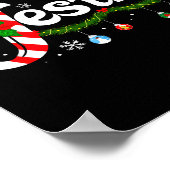 Christmas Letter J For Jesus Christian Candy Cane Poster (Hoek)