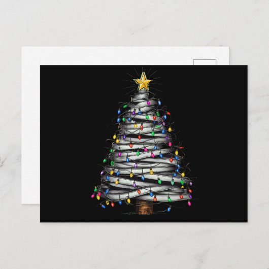 Christmas Light Tree Holiday Feestdagenkaart (Voorkant / Achterkant)