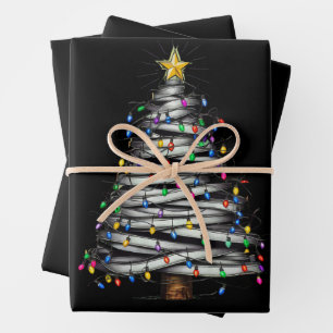 Christmas Light Tree Holiday Inpakpapier Vel
