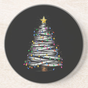 Christmas Light Tree Holiday Zandsteen Onderzetter