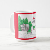 Christmas Lighthouse 2 Café Mug (Devant gauche)