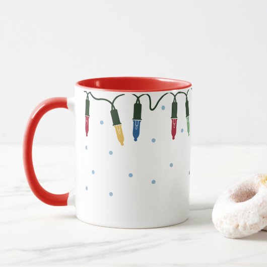 Christmas lights cup mok (Met donut)