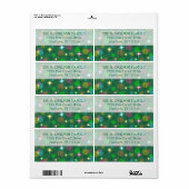 Christmas Lights étiquette de adresse grand texte (Feuille entière)