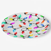 Christmas Lights In The Snow Papieren Bordje (Gekanteld)