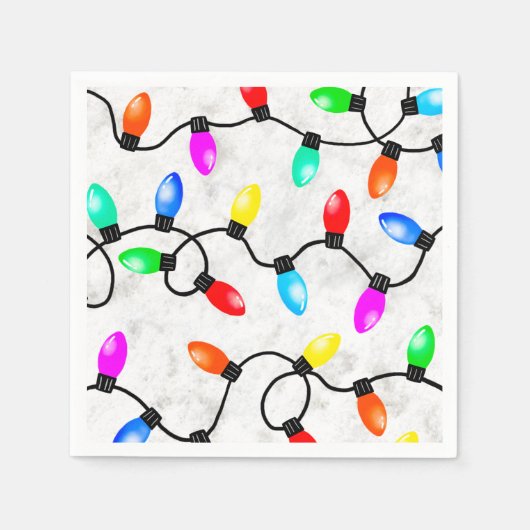 Christmas Lights In The Snow Servet (Voorkant)