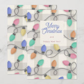 Christmas lights kaart (Voorkant / Achterkant)