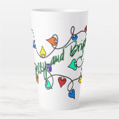 Christmas lights mug latte mok (Voorkant)