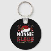 Christmas Lights Nonnie Claus Family Matching Xmas Sleutelhanger (Voorkant)