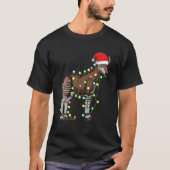 Christmas Lights Okapi Lover Funny Xmas Holiday T-shirt (Voorkant)