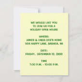 CHRISTMAS LIGHTS OPEN HOUSE PARTY INVITATION KAART (Achterkant)